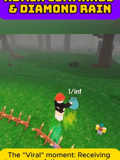 Admin Commands & Diamond Rain #99nightintheforest #usa #roblox