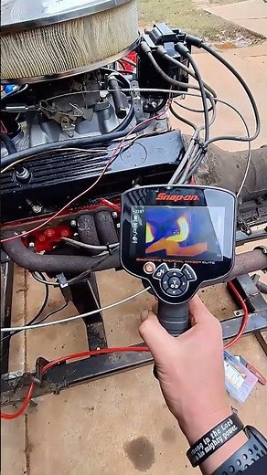 Chevy 350: Why Is One Header Hotter? 🔥 Exhaust Temp Test on Stand#chevy #sbc350 #automobile