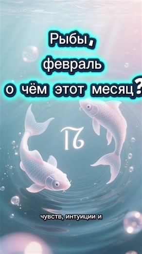 Рыбы, февраль — о чём этот месяц? Февраль для Рыб — месяц чувств, интуиции и внутренних решений. Ты начинаешь острее ощущать себя и происходящее вокруг, словно многое считывается без слов. В начале месяца может появиться усталость или желание уйти в тишину. Хочется меньше шума и больше пространства для себя. Это важный период — именно так Рыбы восстанавливают энергию и понимают, куда двигаться дальше. В работе и деньгах февраль не требует резких шагов. Лучше действовать мягко, но осознанно. Хоро