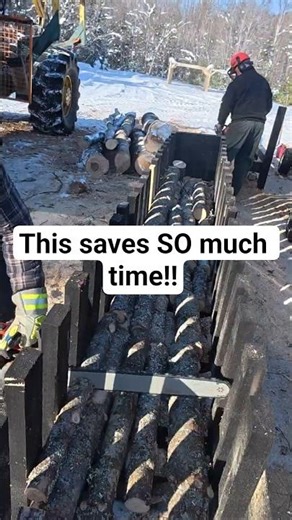 The FASTEST Way to Cut Small Logs! 🪵