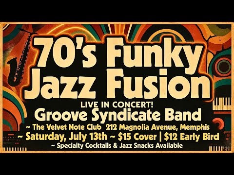 70s Jazz-Funk Fusion Groove 🔥 Soul Jazz, Funk