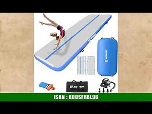 AKSPORT Airtrack mit Air Roll Aufblasbar Gymnastikmatte Turnmatte Air Tracking Matte 3m mit rolle