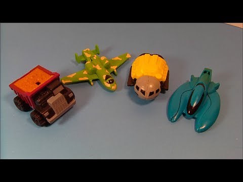 1994 McDONALD'S HOT WHEELS ATTACK PACK SET OF 4 VEHICLES HAPPY MEAL VIDEO REVIEW