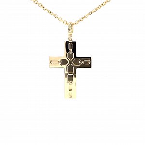 Solid 14k Gold Cross Pendant Necklace – Italian Made Men’s Religious Pendant – Classic Faith Jewelry Gift - Etsy