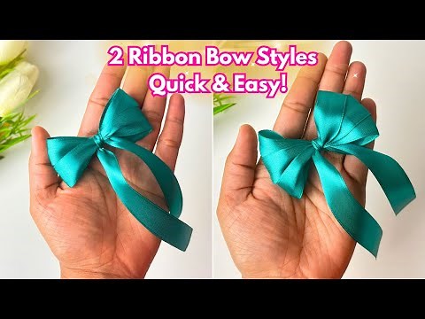 How to Tie Small Double & Triple Bows Using Only Your Fingers | Quick DIY Ribbon Tutorial