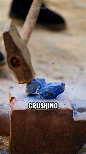 This Rock Turns Into the Most Expensive Blue Pigment #shorts