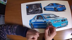 22K views · 120 shares | Drawing BMW m3 e46 | Car Drawing by Floridi Diego | Facebook