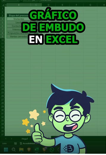 👀 ¡Visualiza tus procesos paso a paso! Descubre cómo crear un gráfico de embudo en Excel para mostrar conversiones, ventas o etapas de un proceso de forma clara y atractiva. Transforma tus datos en insights visuales en solo minutos. • • • #Excel #ExcelTips #DataTips #Productividad #AtajoExcel