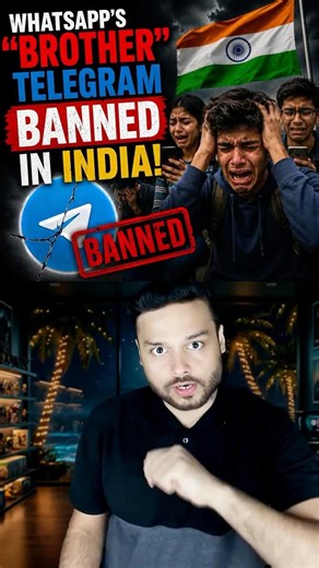 Whatsapp’s Brother 'Telegram' is Now BANNED in India - But Why? #shorts