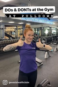 10K views · 62 reactions | Let's work your back! The lat pulldown machine works the largest muscle in the back, as well as your biceps, rear delts, rhomboids, and traps. This machine lets you train many muscles at once and increase your overall strength in your upper body! Here's how to use it correctly! | Genesis Health Clubs | Facebook