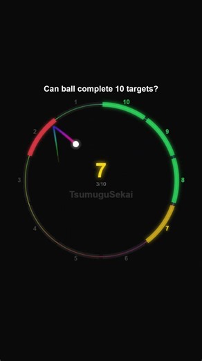 Will the ball complete ten targets? #asmr #satisfying #ball #bounce #bouncingball