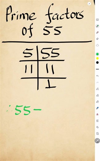 Prime Factors of 55 l Prime Factorization of 55