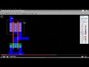 CMOS NOR using Microwind