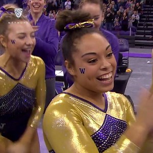 9.8M views · 81K reactions | Confidence is key to perfection!  Evanni Roberson got her 2️⃣nd perfect  on beam this season for Washington Husky Gymnastics. | Pac-12 Conference | Facebook