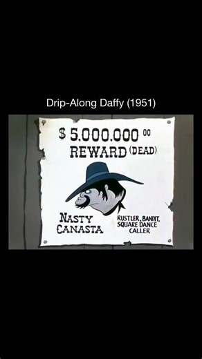 Memory Cartoons on Instagram: "This scene comes from Drip-Along Daffy, a classic Looney Tunes Western where Daffy Duck imagines himself as a heroic cowboy—but reality keeps getting in the way. The short plays on delusion versus competence, with Porky Pig often stealing the spotlight while Daffy’s bravado falls apart 🤠🦆 Fun fact: Drip-Along Daffy is one of the best examples of Daffy’s 1950s personality shift into a jealous, insecure character. His exaggerated confidence and constant need for re