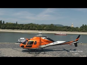 Eurocopter AS-355F2 Ecureuil 2 Full Startup and Takeoff from Dráva Heliport
