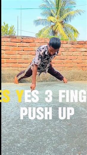🗣️3 Finger push up✅#calisthenics#viralshort #motivateyourself