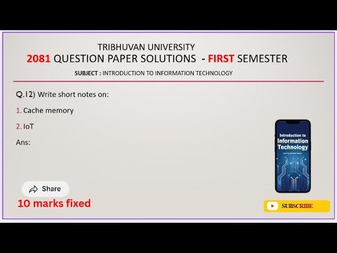 Introduction to information technology | First semester | 2081 Qno.12