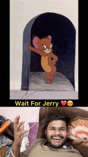 An Artist Painted Jerry So Real, It Looks Like He’s Standing in His House! 😍🎨