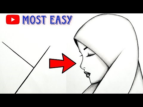 How to draw Beautiful girl With Y | Easy girl drawing for beginners | Hijab girl drawing | Lavi arts