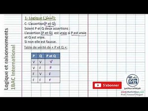 L'assertion P et Q logique partie 2