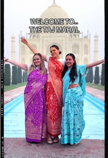 Welcome to...the Taj Mahal 😍🇮🇳 Join us on our epic 13-day adventure of India to see this wonder of the world for yourself 🌍 #traveltok #travelindia #tajmahal #indiagroup group travel india, taj mahal guide, things to do in india