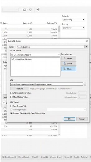 [Tableau] Url Dashboard Actions #tutorial