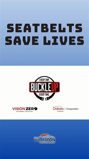 1.8K views | The Click It or Ticket campaign kicks off today across North Dakota. We’re reminding everyone in our community to buckle up and drive safe! #ClickItOrTicket #WillistonPD #VisionZeroND | Williston Police Department | Facebook