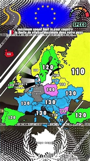 maximum speed limit #mapping #mapper #map #geography #geographythroughmaps #history #europe #shorts