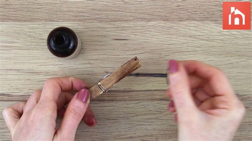 DIY clothespin candle holder