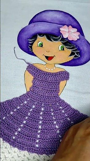 Vestido para Boneca em Pano de Prato em 2 tons