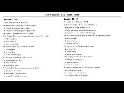 IELTS Listening Cam10 Test1 Part3 Innovative Dishwasher Design