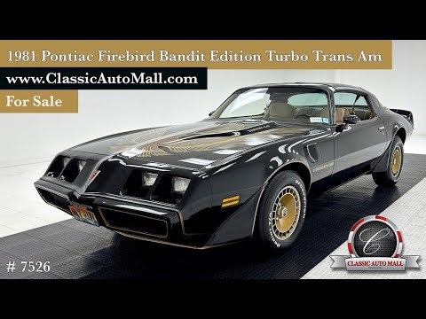 1981 Pontiac Firebird Bandit Edition Turbo Trans Am - Consignments at Classic Auto Mall