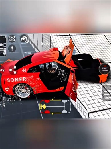 DriveCSX Car Crash Simulator Realistic | High Speed Crashes and Stunts - Part 20 #Shorts 5