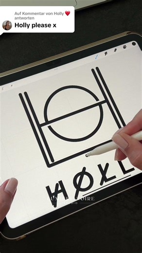Master Procreate Name Logo Design | Antwort auf Holly ❤ #namelogodesign #procreate #repost