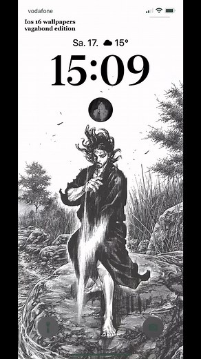 Since everybody is showing their new wallpapers, here are mine. #vagabond #manga #fyp #ios16 #guts #musashimiyamoto #ideas #apple #anime #berserk