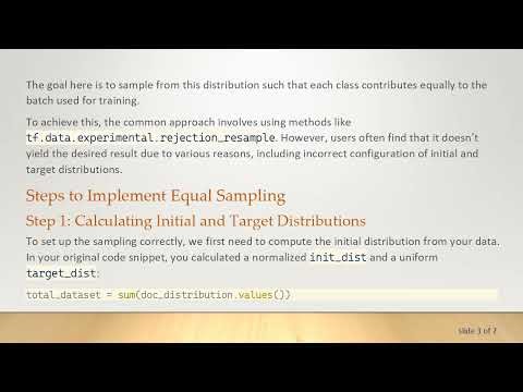 How to Use TensorFlow Estimator for Equally Weighted Sampling in Datasets