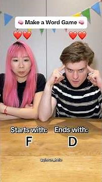Can you do better than us? 🧠 😂#makeaword #couplechallenge #yinrunandluke #couple #love