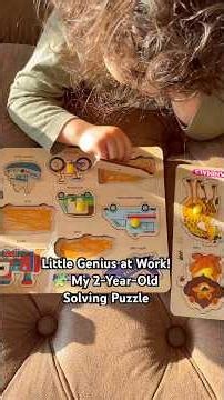 2 Year Old Solving Puzzle 🧩 | Toddler Brain Development Activity | Learning Through Play.