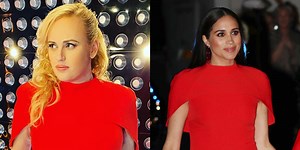 Rebel Wilson Wears the Same Red Gown Worn by Meghan Markle!