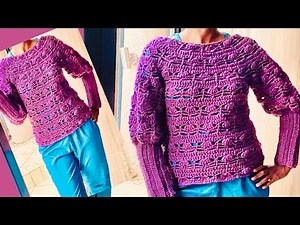 Crochet “top down” Sweater - tutorial