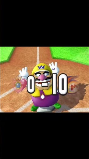 Mario Super Sluggers After Wario Gets his Home Run and my team wins after the game is done