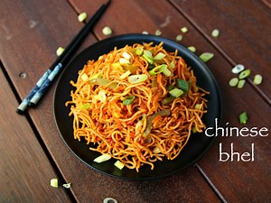 chinese bhel recipe | crispy noodle salad | how to make chinese bhel