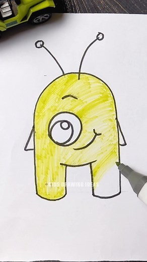 11K views · 20 reactions | Let’s turn the letter "A" into a funny little alien!  #kidsdrawing #aliendrawing #letteradrawing #drawingforkids #easydrawing #cartoondrawing #cutealien #alphabetdrawing #funartforkids #learntodraw #artforkidshub #creativedrawing #kidsartideas #stepbystepdrawing | Kids Drawing Ideas | Facebook