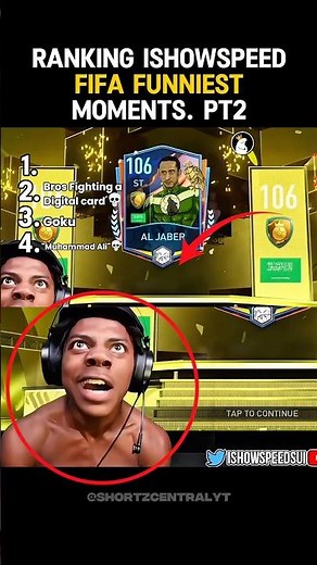 Ranking IShowSpeed FIFA Pack Opening Funniest Moments 😂⚽ #ishowspeed #fifa23 #shorts