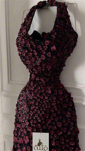 تصويرنا وتنفيذنا فتلة ✨اسم الفستان بالموقع (فستان حنان) رقم الفستان بالموقع (f0425)#فساتين #فستان