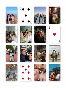 Printable Playing Cards Photo Collage Couples Friendship Poster Best Friend Personalized Gift Canva Template Dorm Room Ace of Hearts Decor - Etsy