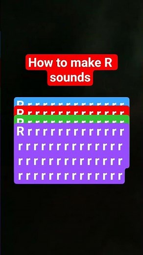 how to make R sounds