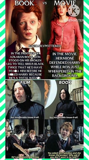 Harry Potter Book vs Movie Memes 😂⚡ | Hermione, Ron & Snape Differences Every Potterhead Noticed