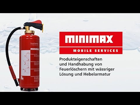 Handhabung Feuerlöscher mit wässriger Lösung